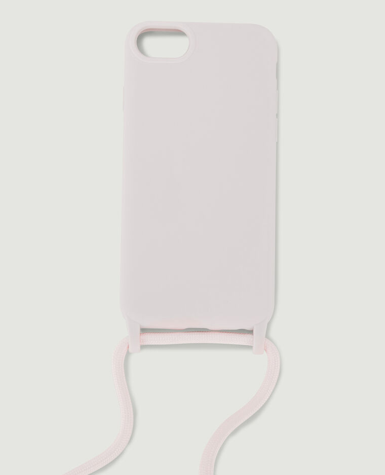 Coque iPhone avec bandoulière rose - Pimkie