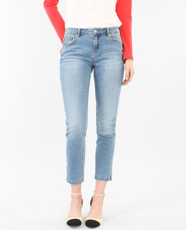 Jean skinny 7/8 fentes chevilles bleu - Pimkie