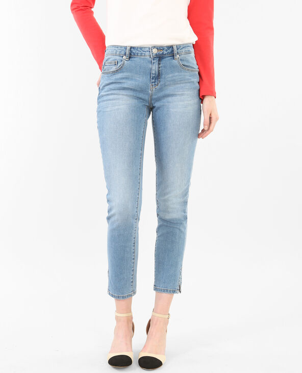 Jean skinny 7/8 fentes chevilles bleu - Pimkie