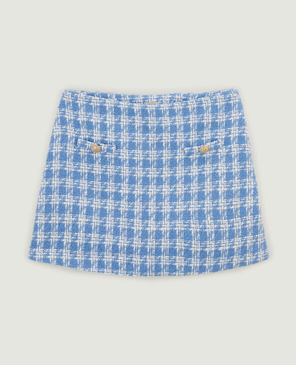 Jupe-short en tweed bleu - Pimkie