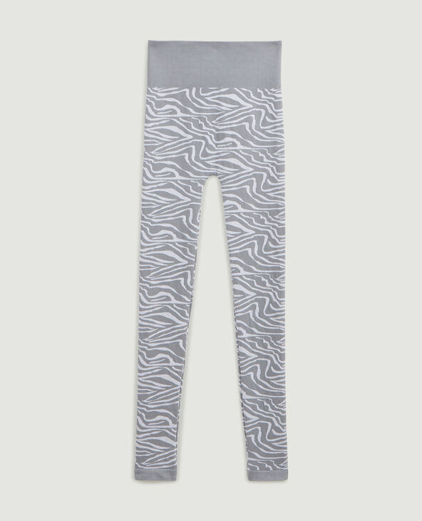 Legging épais zébré vert de gris - Pimkie