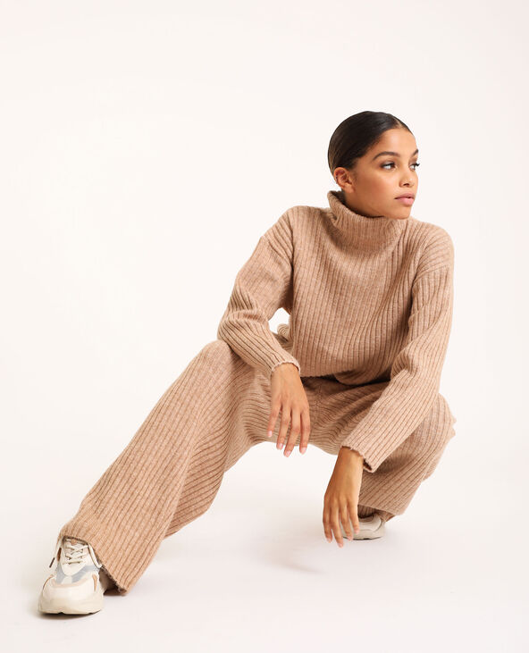 Pull col roulé beige - Pimkie