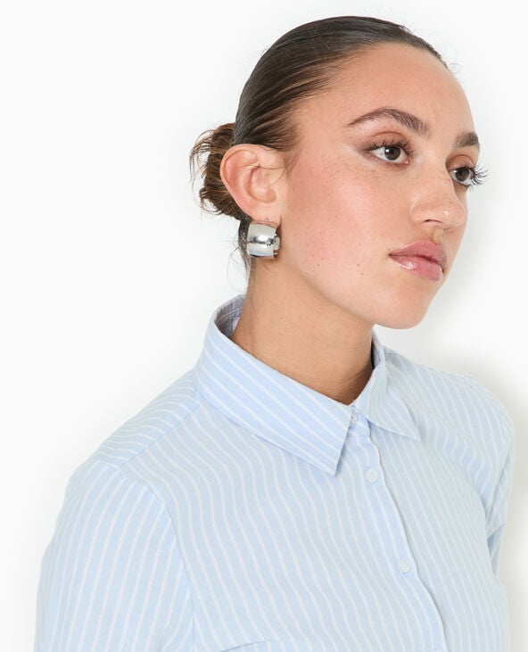 Chemise courte et resserrée avec rayures bleu - Pimkie
