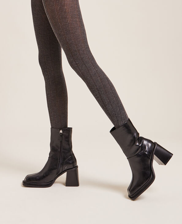Collants en maille fantaisie gris - Pimkie