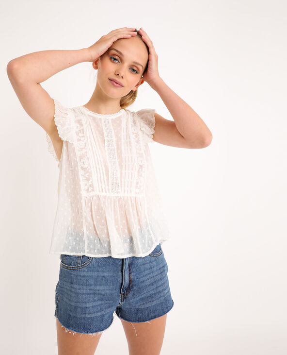 Top en dentelle blanc - Pimkie