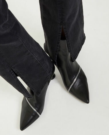 Boots bout pointu talon bobine noir - Pimkie