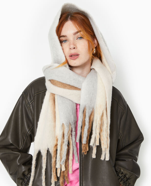 Echarpe en maille extra douce avec franges marron - Pimkie