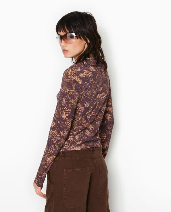 Top manches longues motif python orange - Pimkie