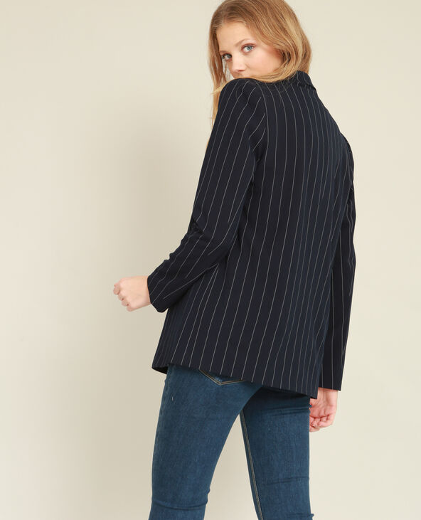 Blazer bleu online marine rayé femme