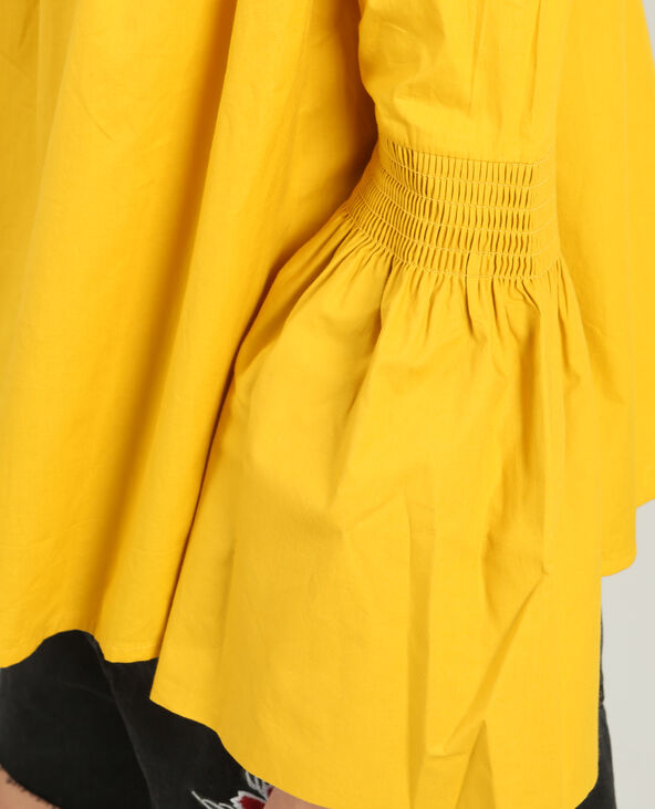 Blouse manches évasées jaune ocre - Pimkie
