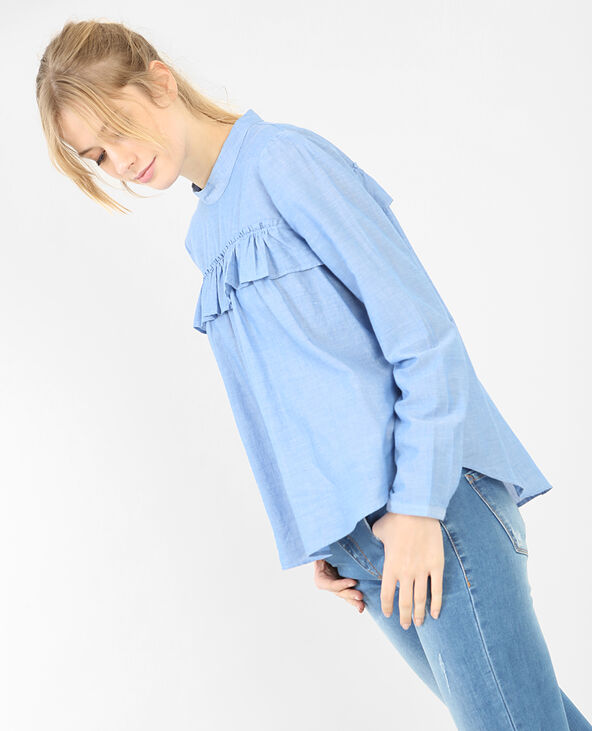 Blouse store volantée femme
