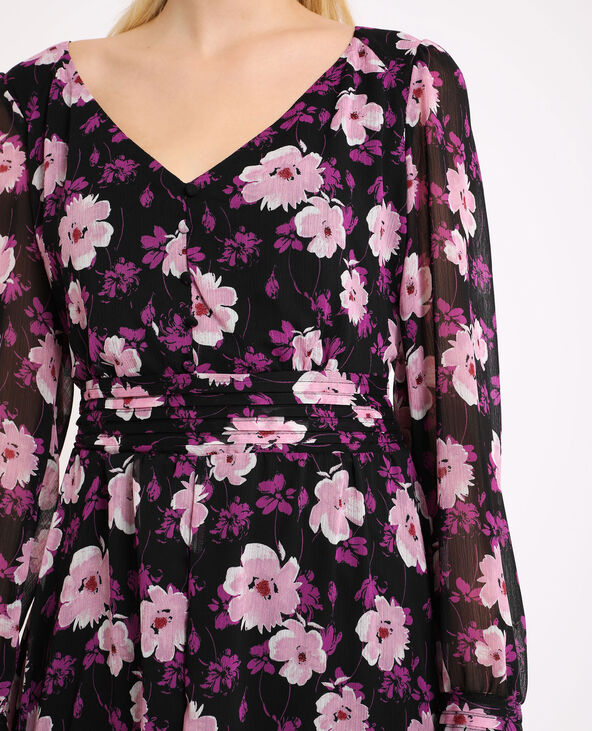 Robe à fleurs noir - Pimkie