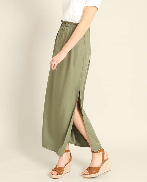 Jupe longue vert de gris - Pimkie
