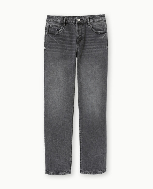 Jean wide taille basse effet délavé gris foncé - Pimkie
