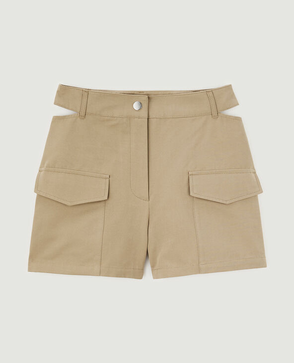 Short taille haute avec découpes côtés marron - Pimkie