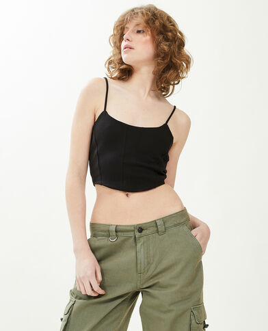 Brassière à bretelles noir - Pimkie
