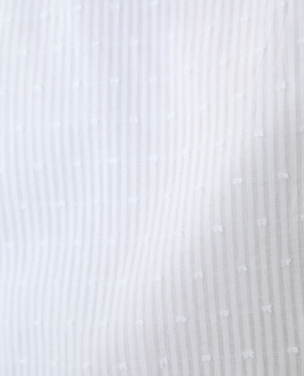 Blouse plumetis à volants blanc - Pimkie