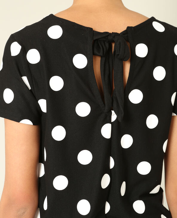 Tee shirt sale à pois femme