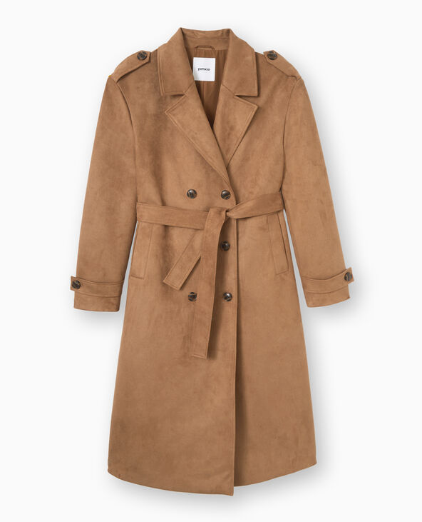Trench oversize en suédine beige - Pimkie
