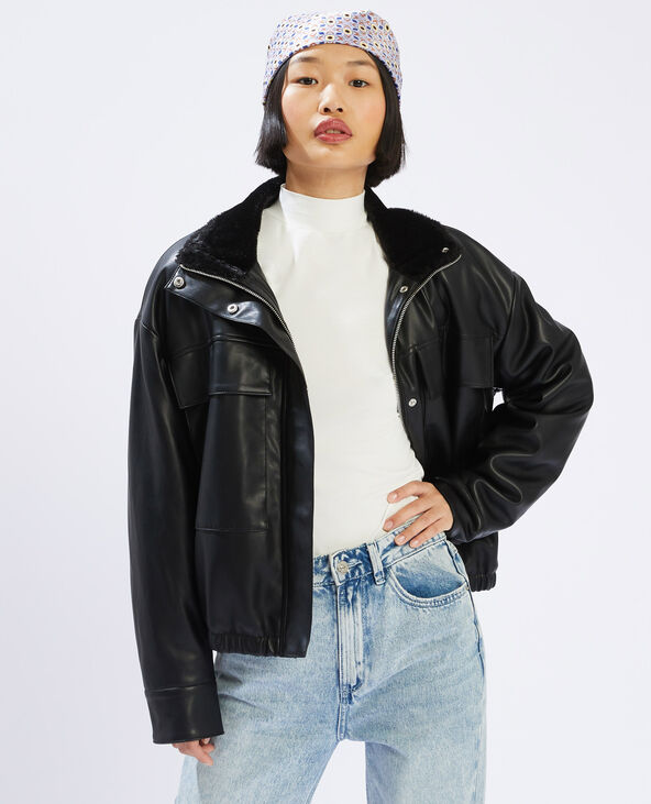 Blouson en simili cuir