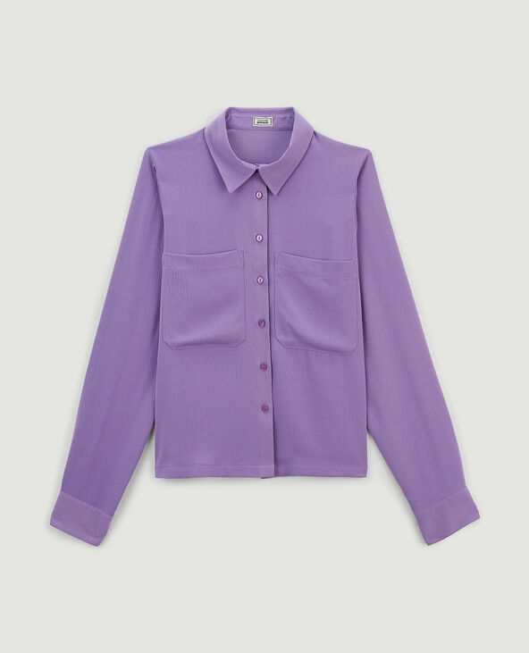 Chemise fluide manches longues violet - Pimkie