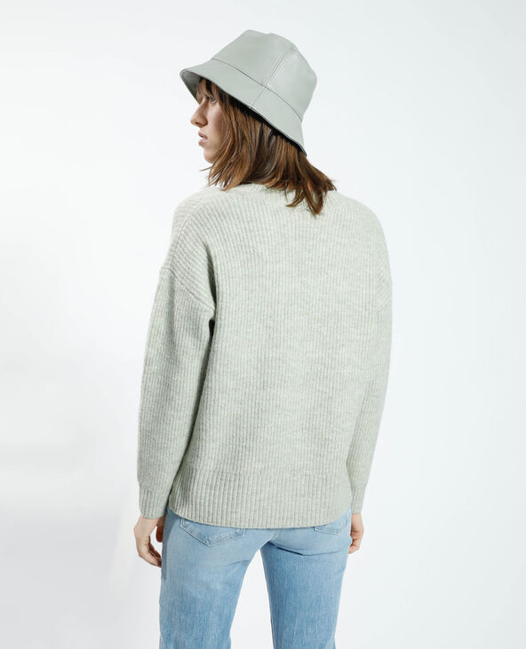 Pull en laine vert de gris - Pimkie