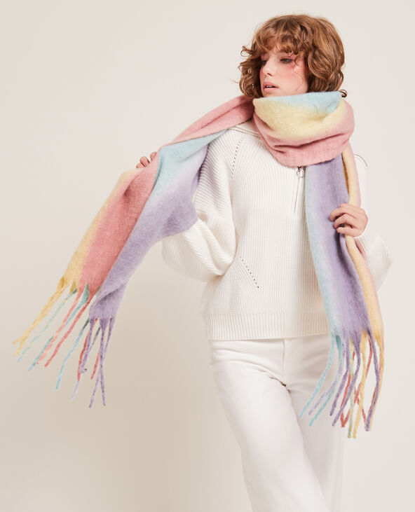 Écharpe rayée tie and dye multicolore jaune - Pimkie