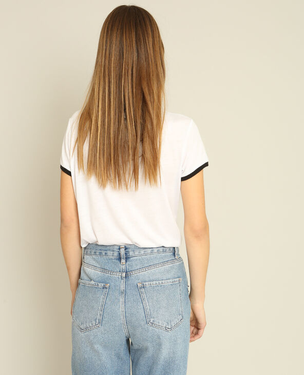 T-shirt Born to be real blanc - Pimkie