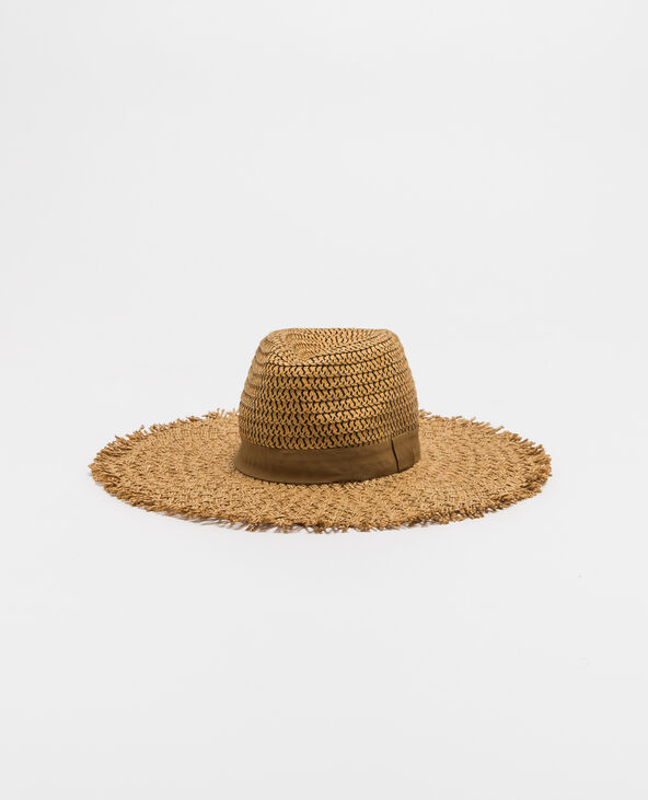 Capeline en paille beige - Pimkie