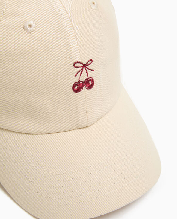 Casquette avec broderie Cerises taupe - Pimkie