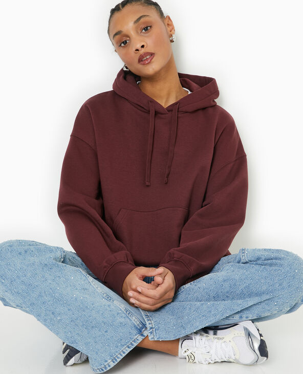 Sweat capuche avec poche devant violet - Pimkie