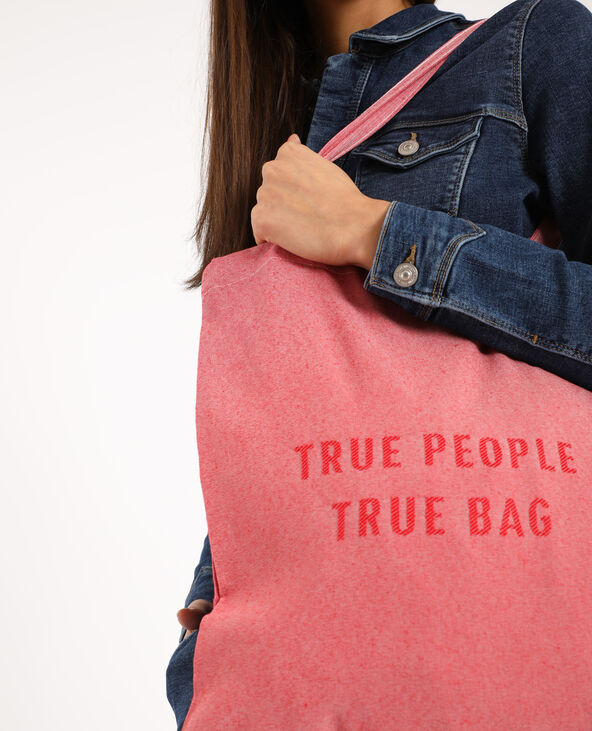 Petit tote bag 100% recyclé rose - Pimkie