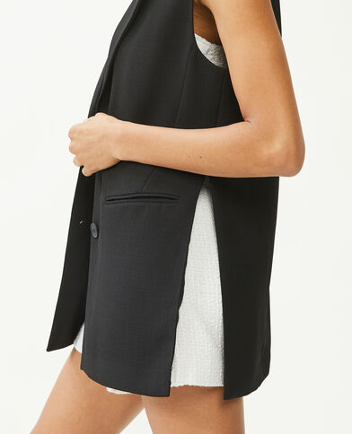 Veste blazer sans manche noir - Pimkie