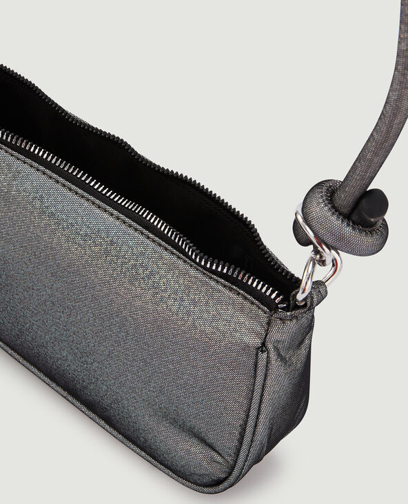 Sac baguette tissu métallisé argenté - Pimkie