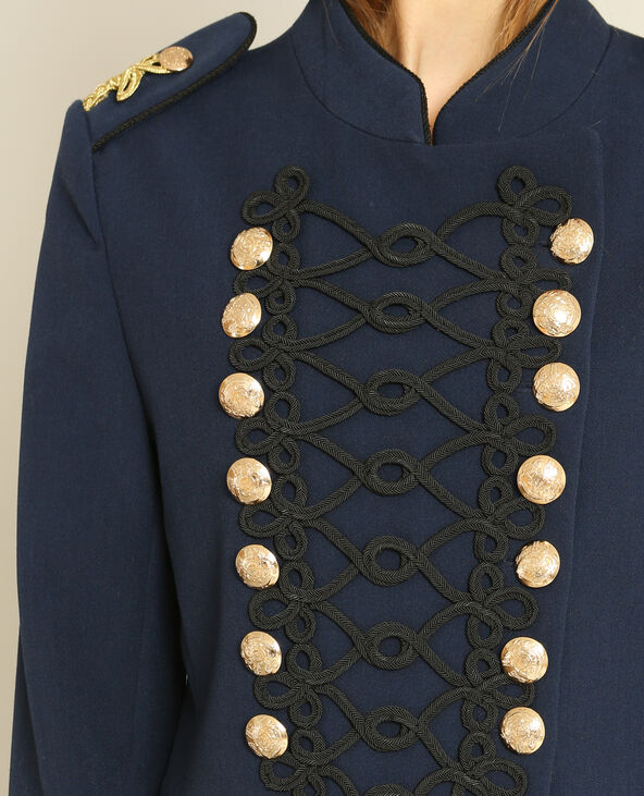 Manteau officier femme bleu marine deals