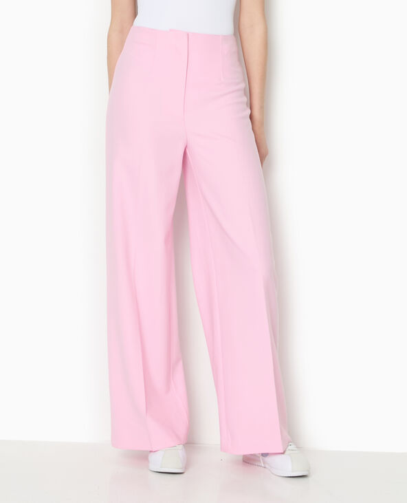 Pantalon large avec pinces rose - Pimkie