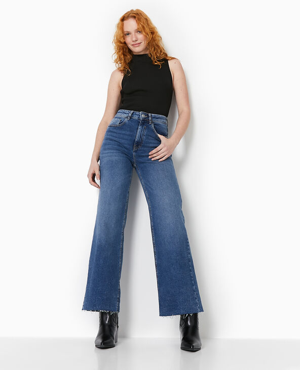Jean wide taille haute stretch bleu - Pimkie