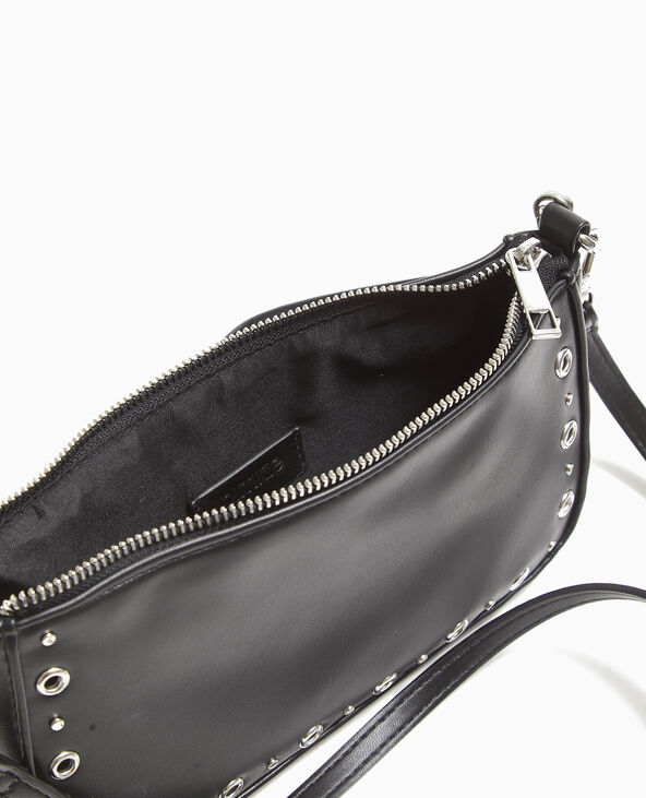 Sac pochette avec clous et œillets métalliques noir - Pimkie