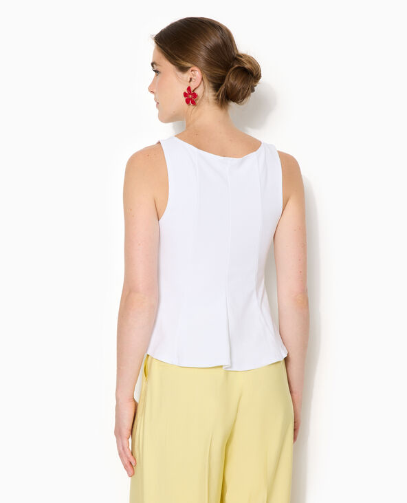 Débardeur forme peplum blanc - Pimkie