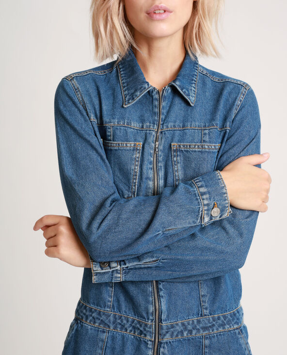 Combi-pantalon en jean bleu - Pimkie