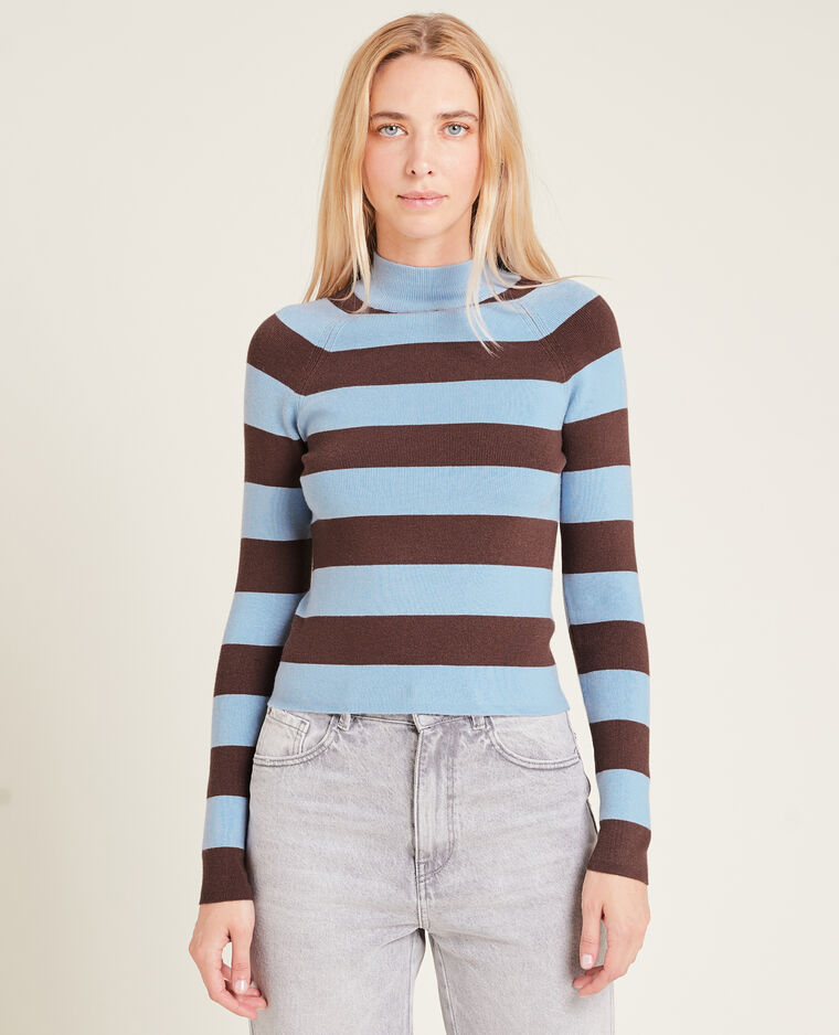 Pull fin col montant bleu - Pimkie
