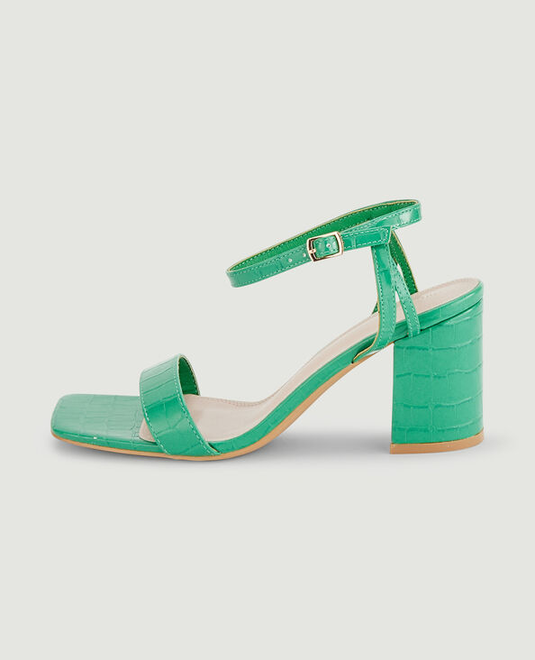 Sandales à bride effet croco vert - Pimkie