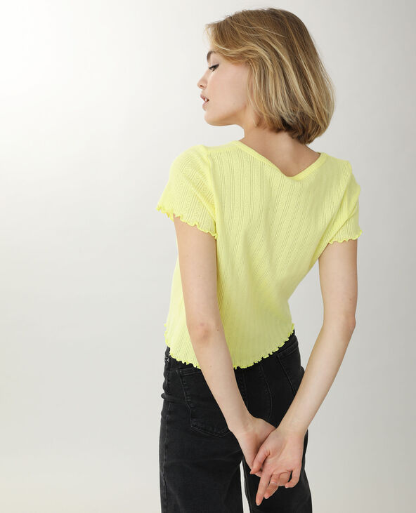 Top boutonné jaune - Pimkie