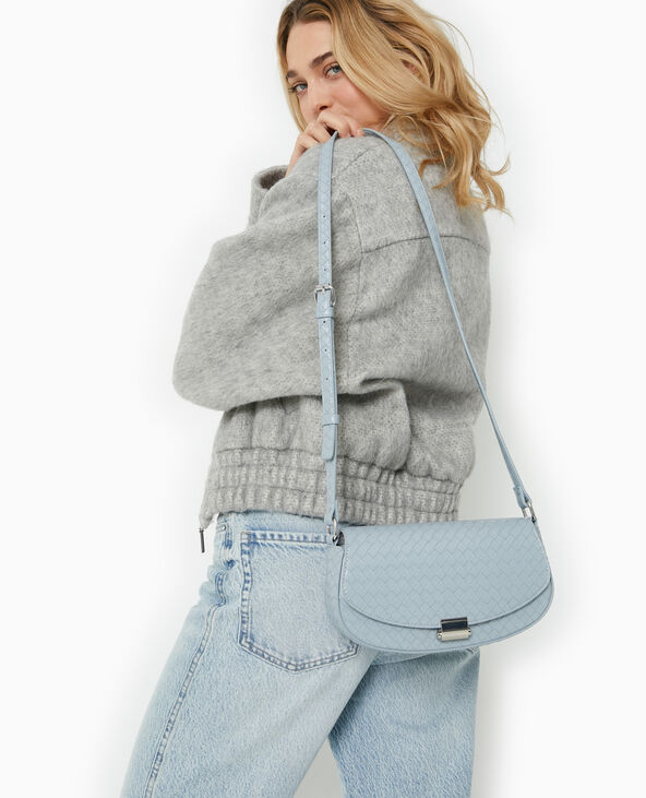 Sac boxy effet tressé bleu clair - Pimkie