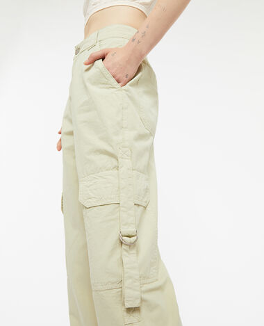 Pantalon cargo en toile légère vert kaki - Pimkie