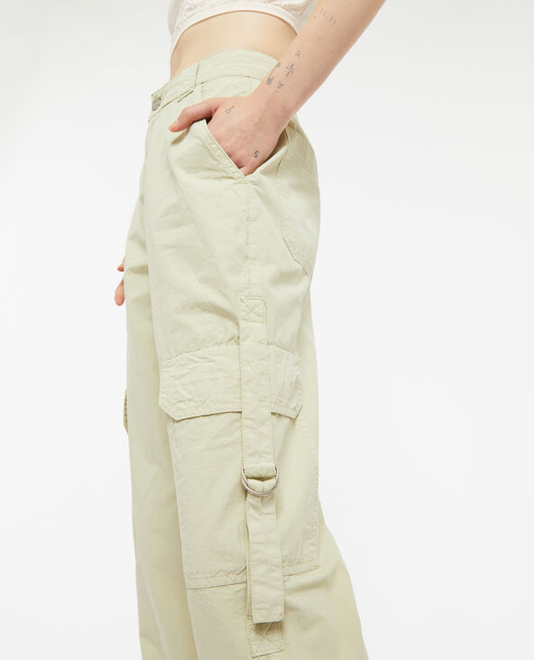 Pantalon cargo en toile légère vert kaki - Pimkie