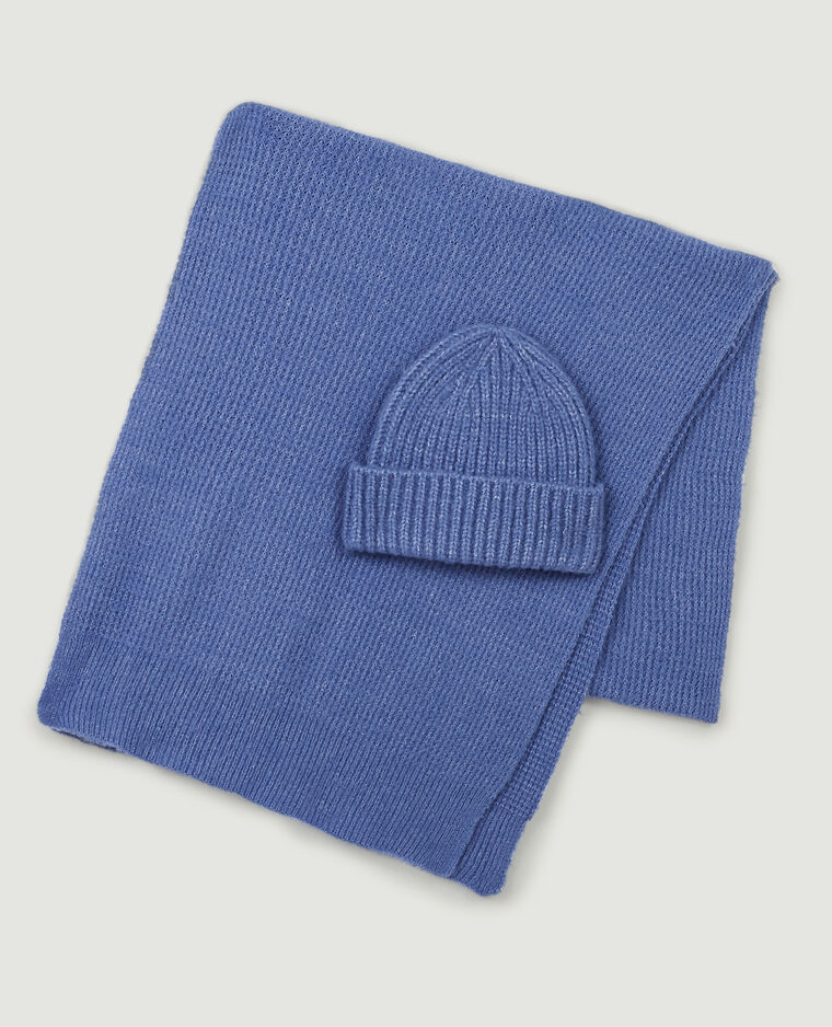 Echarpe gaufrée bleu - Pimkie