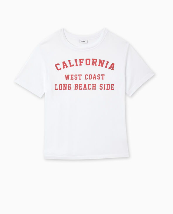 T-shirt avec print devant blanc - Pimkie