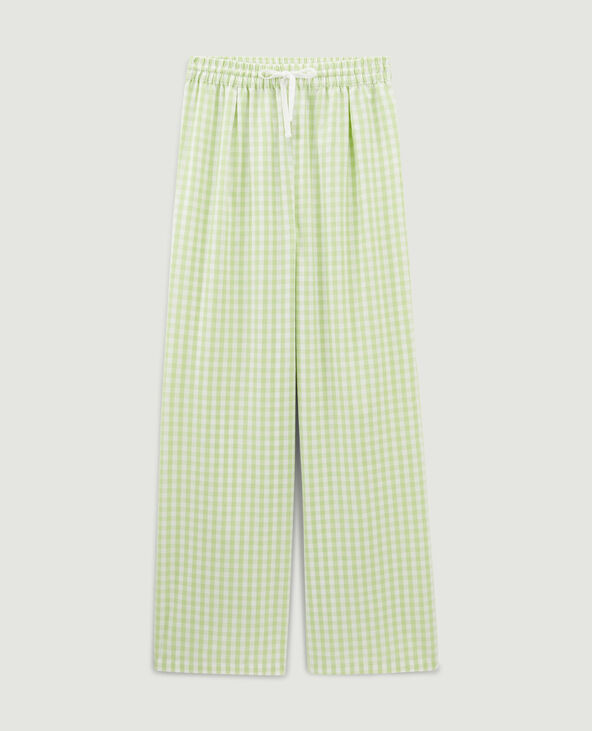 Pantalon pyjama motif vichy vert anis - Pimkie