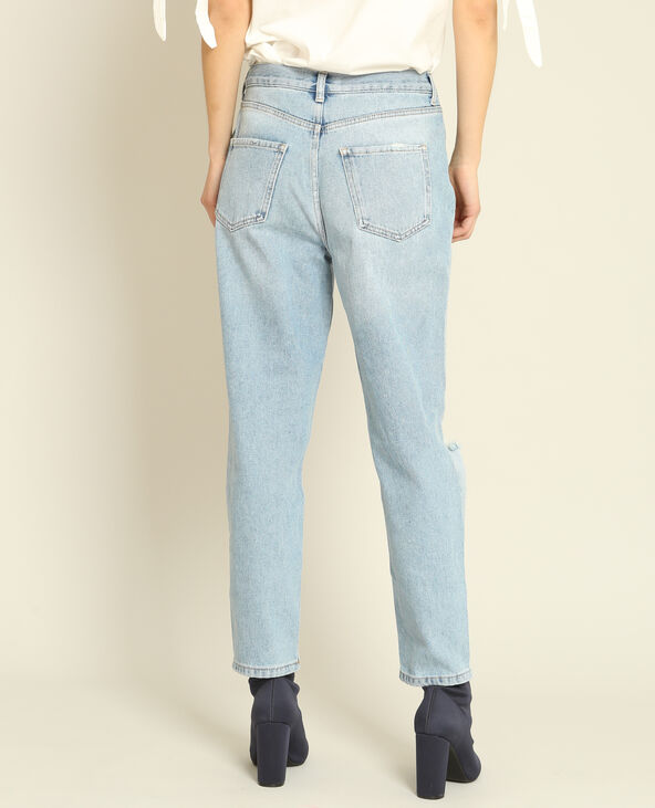 Jean mom brodé bleu - Pimkie